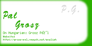 pal grosz business card